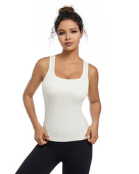 GRAMVAL Tank Tops Ribbed Seamless Workout Tops for Woman Exercise Shirts Yoga Crop Tops