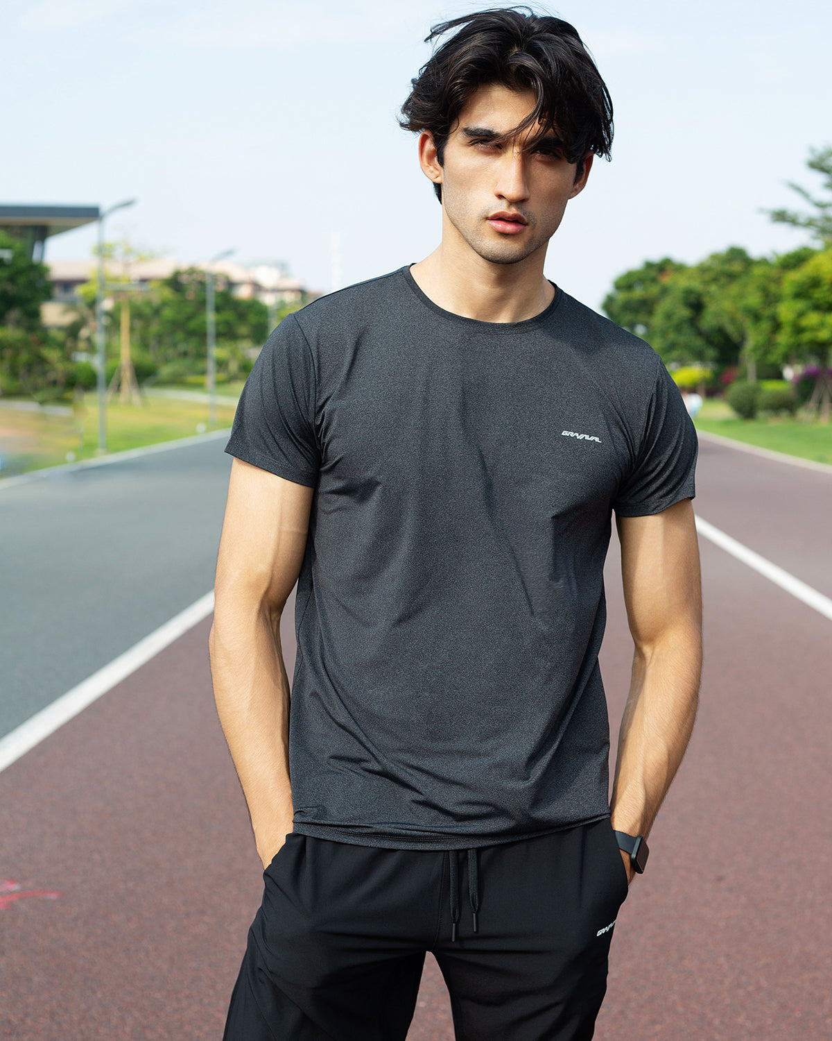 Workout Shirts for Men Short Sleeve Athletic Gym Cold Feeling Active T Shirt