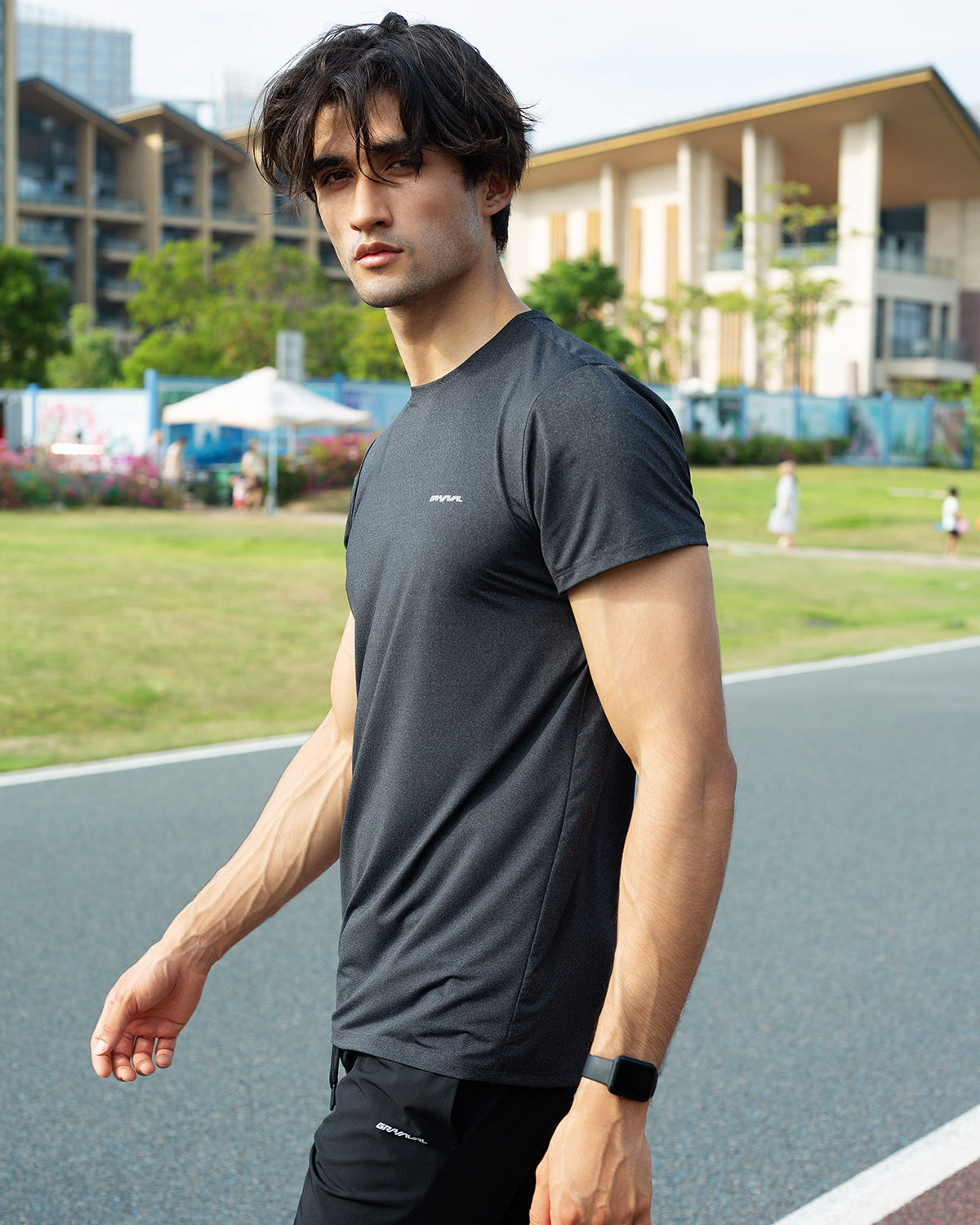 Workout Shirts for Men Short Sleeve Athletic Gym Cold Feeling Active T Shirt