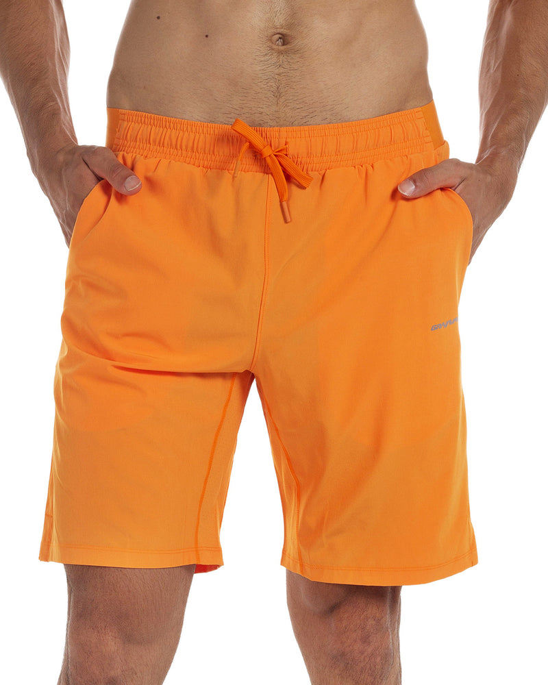 Men's 9" Cross-Training Workout Quick Dry Shorts with Pocket Orange