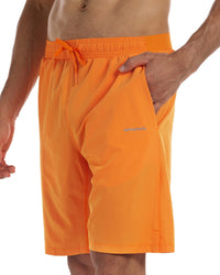 Men's 9" Cross-Training Workout Quick Dry Shorts with Pocket Orange