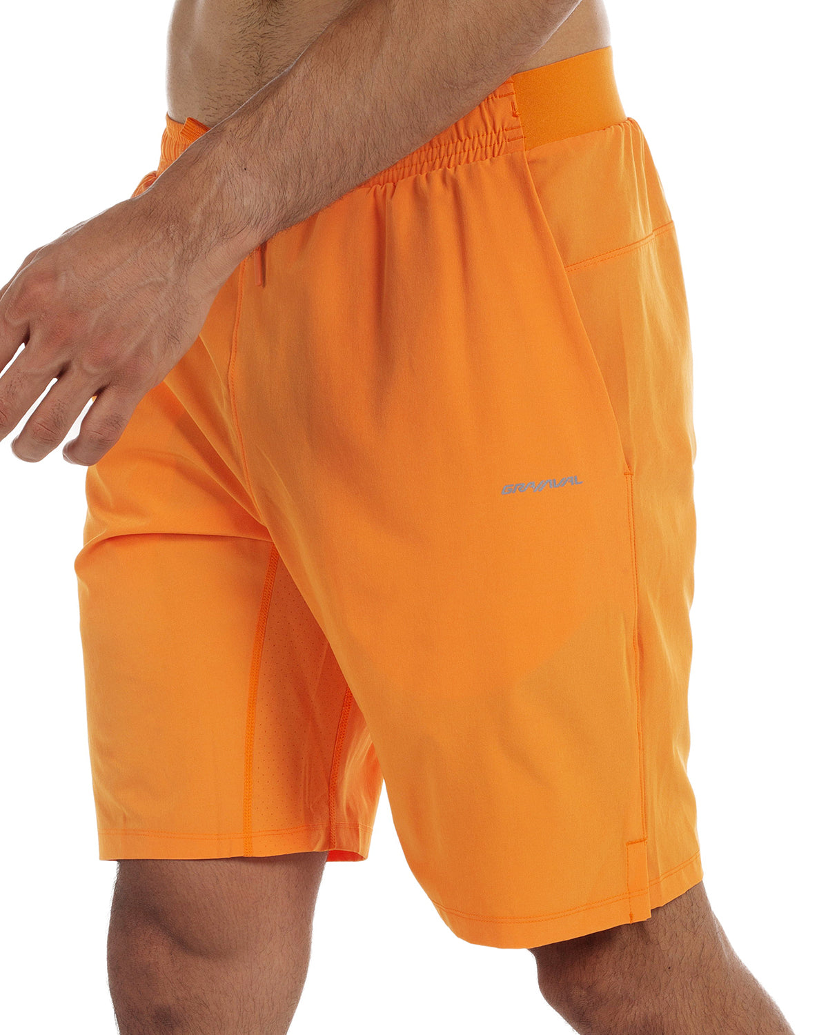 Men's 9" Cross-Training Workout Quick Dry Shorts with Pocket Orange