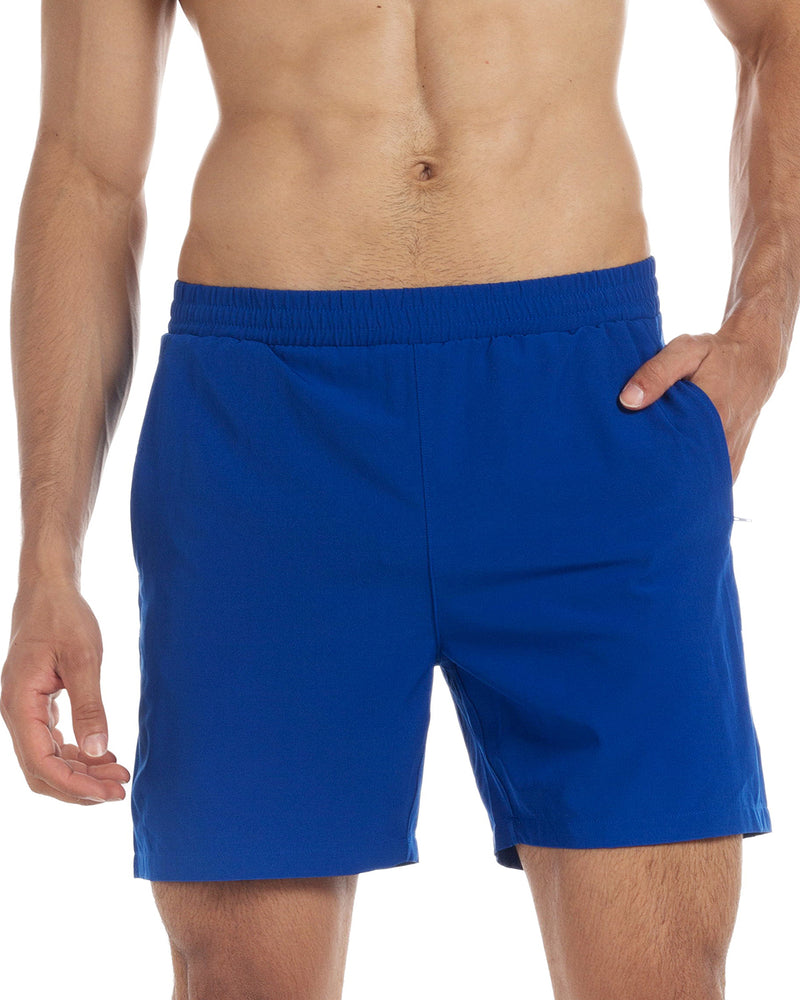 Running Shorts 6" Quick Dry Gym Athletic Workout Shorts for Men with Pockets Vivid Blue