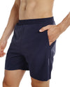 Running Shorts 6" Quick Dry Gym Athletic Workout Shorts for Men with Pockets Navy