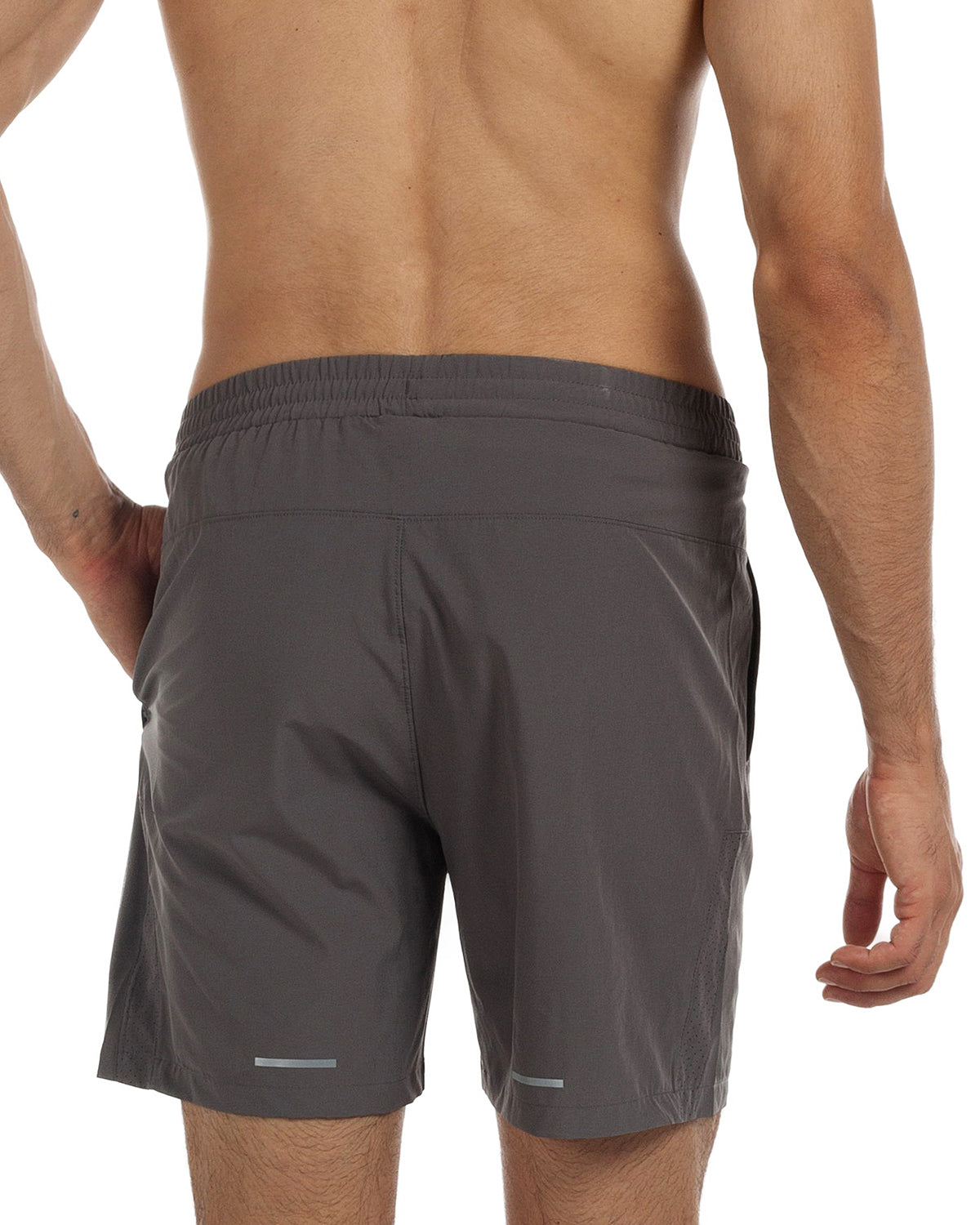 Running Shorts 6" Quick Dry Gym Athletic Workout Shorts for Men with Pockets Grey