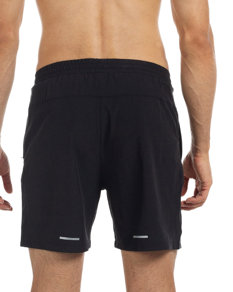 Running Shorts 6" Quick Dry Gym Athletic Workout Shorts for Men with Pockets Black