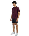 Men's Crew T-Shirt, Light Weight Dry-Fit Moisture Wicking Active Athletic Performance Burgundy