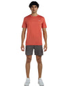 Men's Crew T-Shirt, Light Weight Dry-Fit Moisture Wicking Active Athletic Performance Light Orange