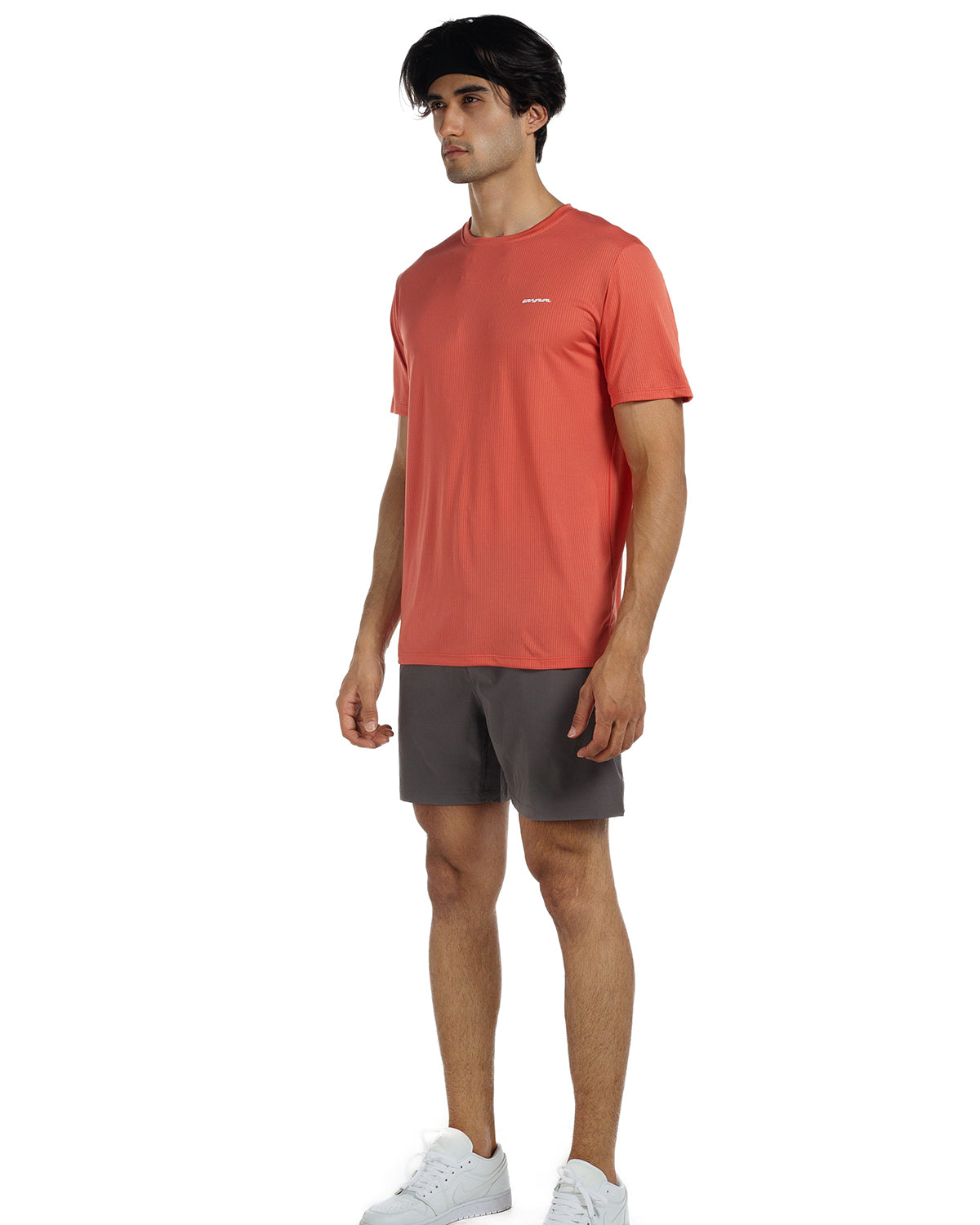 Men's Crew T-Shirt, Light Weight Dry-Fit Moisture Wicking Active Athletic Performance Light Orange