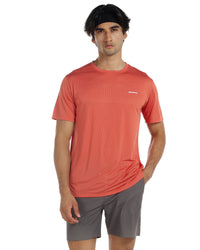 Men's Crew T-Shirt, Light Weight Dry-Fit Moisture Wicking Active Athletic Performance Light Orange