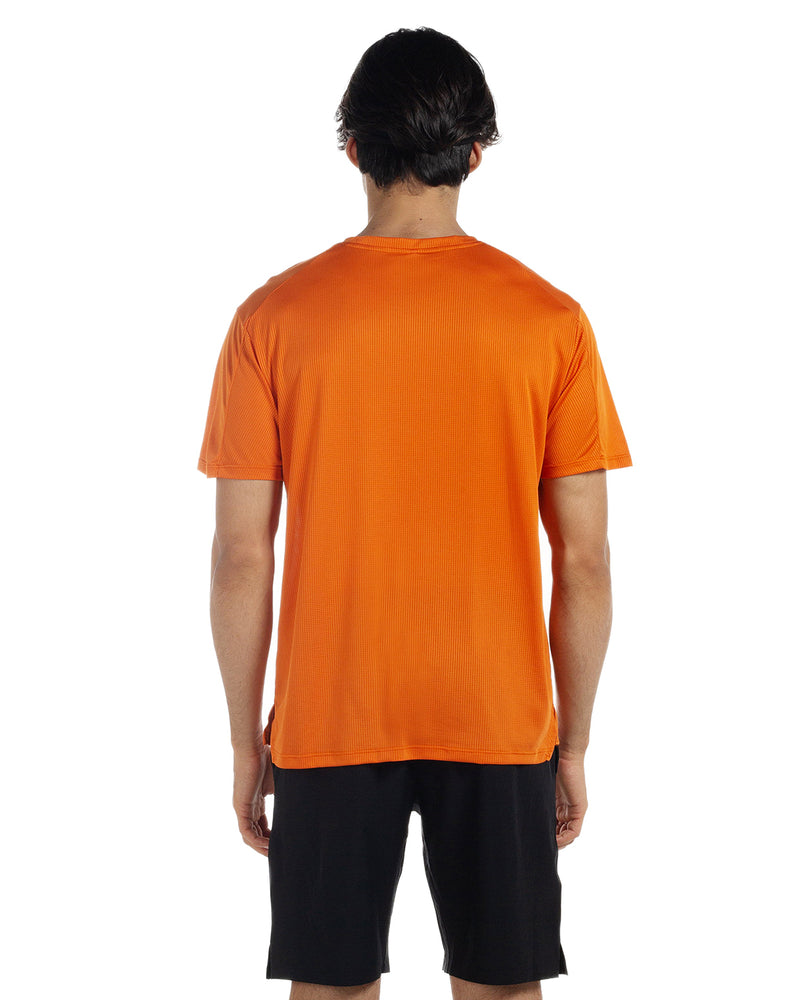 Men's Crew T-Shirt, Light Weight Dry-Fit Moisture Wicking Active Athletic Performance Burnt Orange