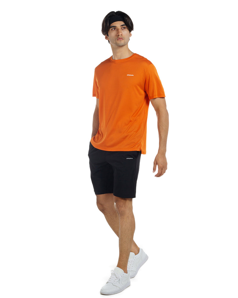 Men's Crew T-Shirt, Light Weight Dry-Fit Moisture Wicking Active Athletic Performance Burnt Orange