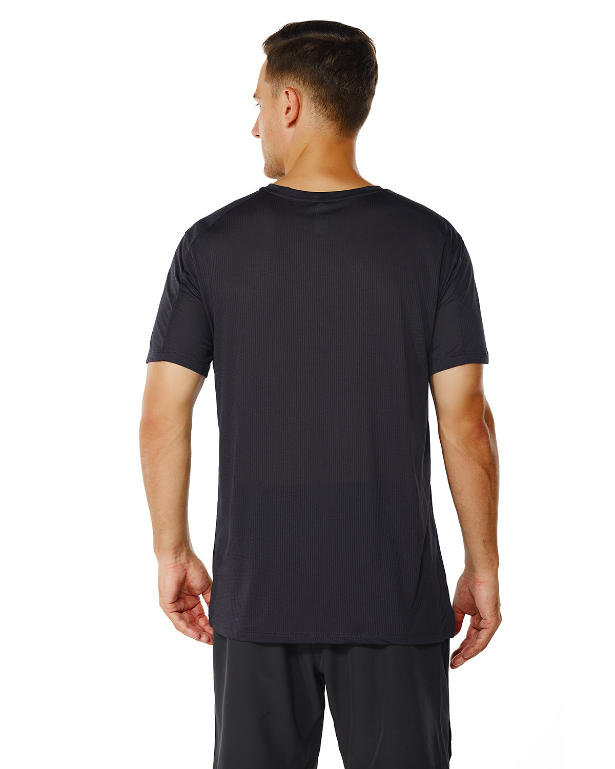 Men's Crew T-Shirt, Light Weight Dry-Fit Moisture Wicking Active Athletic Performance Graphite