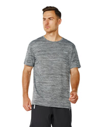 Men's Crew T-Shirt, Light Weight Dry-Fit Moisture Wicking Active Athletic Performance Black Melange