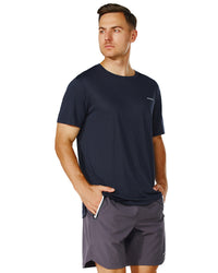 Men's Crew T-Shirt,Light Weight Dry-Fit Moisture Wicking Active Athletic Performance Dk Navy