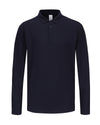 Men's Polo Shirt Quick Dry Performance Long Sleeve Athletic Tennis Shirts Pique Jersey Golf Shirt