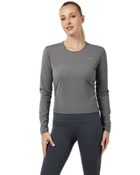 Scrunch Women's Long Sleeve Crewneck T-Shirt, Workout Yoga Atheletic Shirt