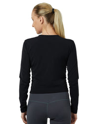 Scrunch Women's Long Sleeve Crewneck T-Shirt, Workout Yoga Atheletic Shirt