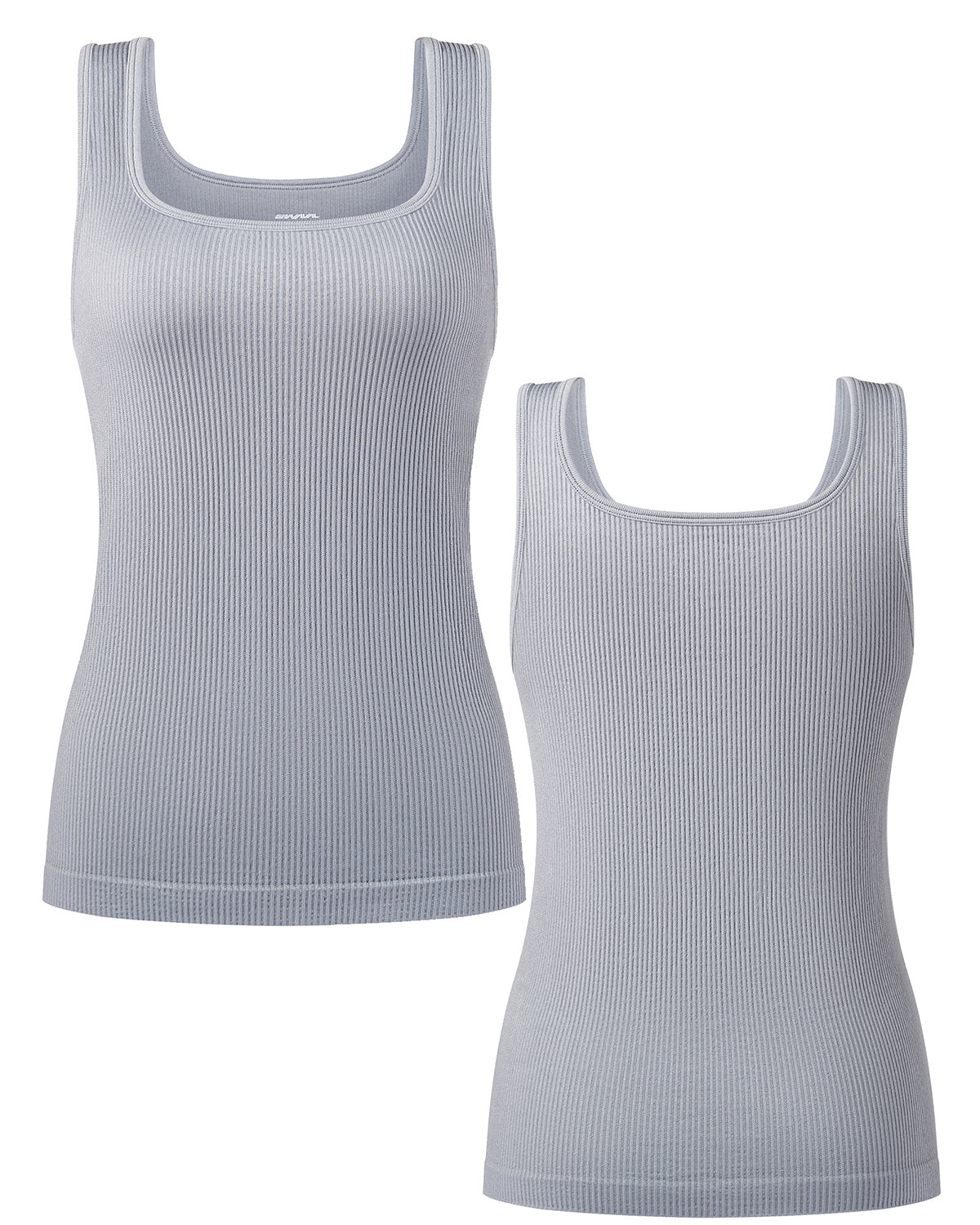 GRAMVAL Tank Tops Ribbed Seamless Workout Tops for Woman Exercise Shirts Yoga Crop Tops