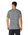 Men's Crew T-Shirt, Light Weight Dry-Fit Moisture Wicking Active Athletic Performance Black Melange