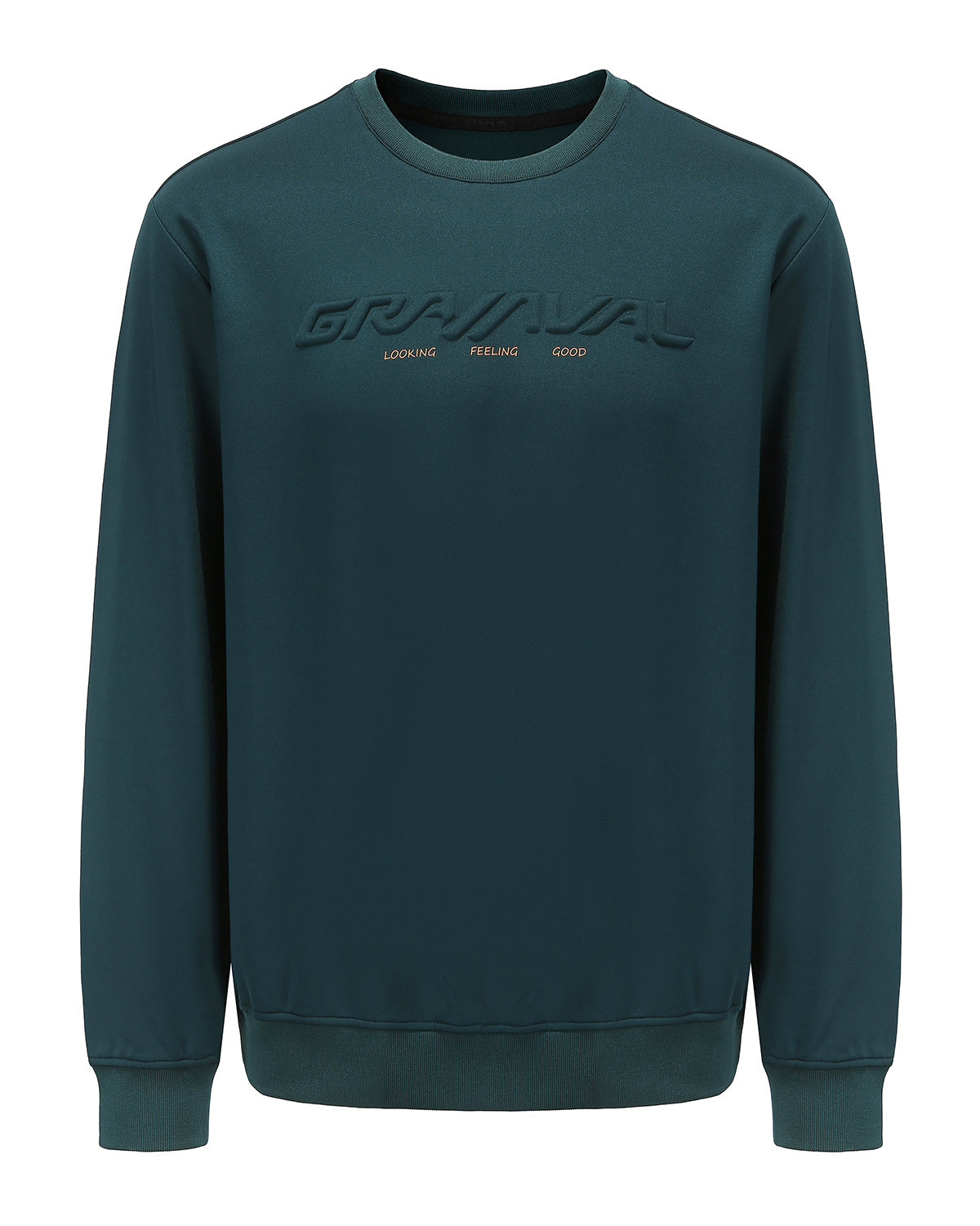 Men's Sweatshirt, Long Sleeve Crewneck, Workout Fleece Pullover, Moisture Wicking & Breathable