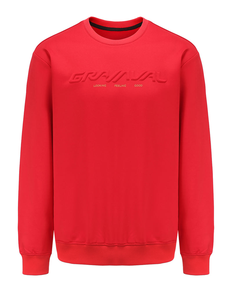 Men's Sweatshirt, Long Sleeve Crewneck, Workout Fleece Pullover, Moisture Wicking & Breathable