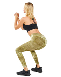 Women's High Waist Yoga Leggings, Sports Gym Workout Running Pants -Inseam 21" /25" /28"Yellow