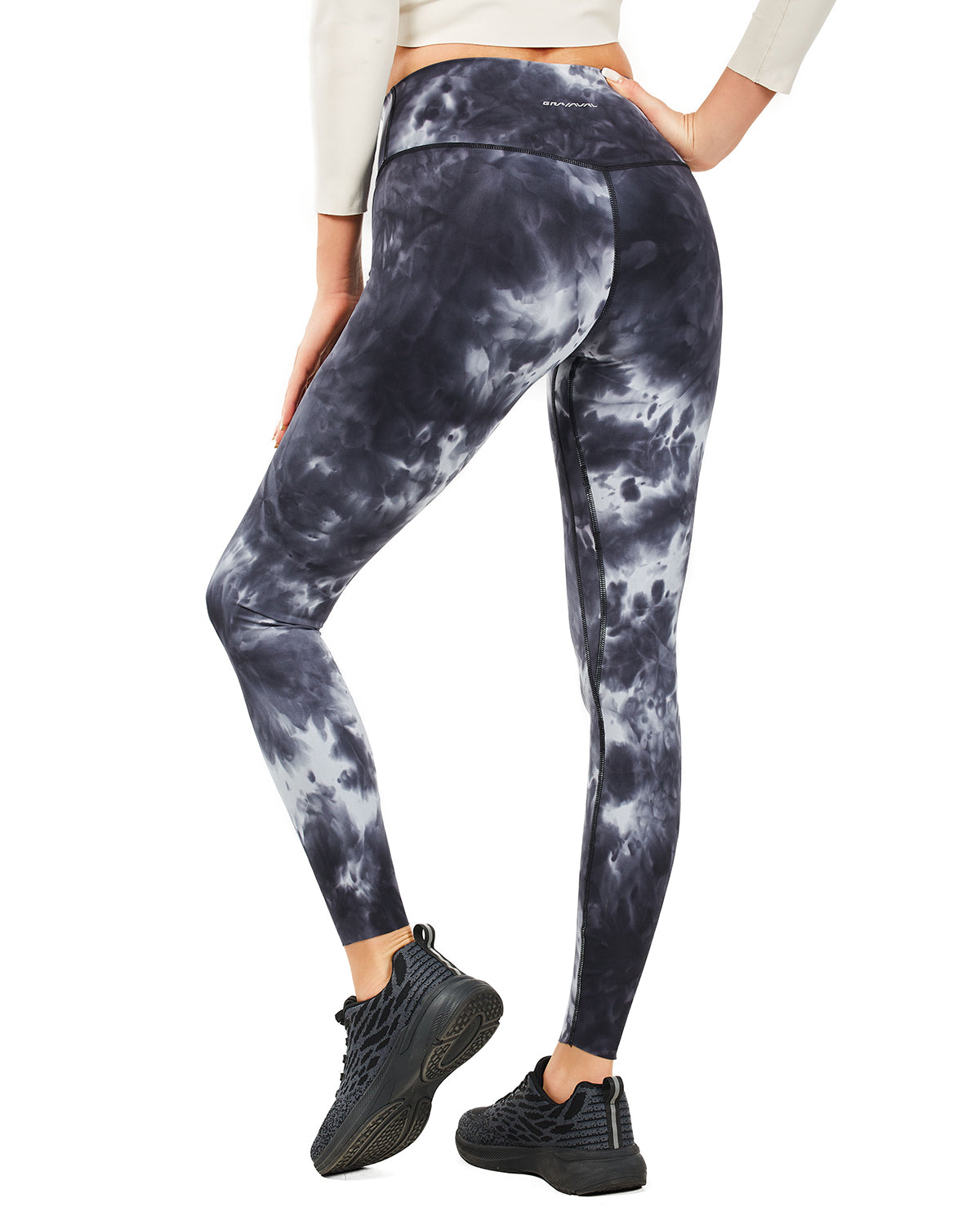 Women's High Waist Yoga Leggings, Sports Gym Workout Running Pants -Inseam 21" /25" /28"Gray