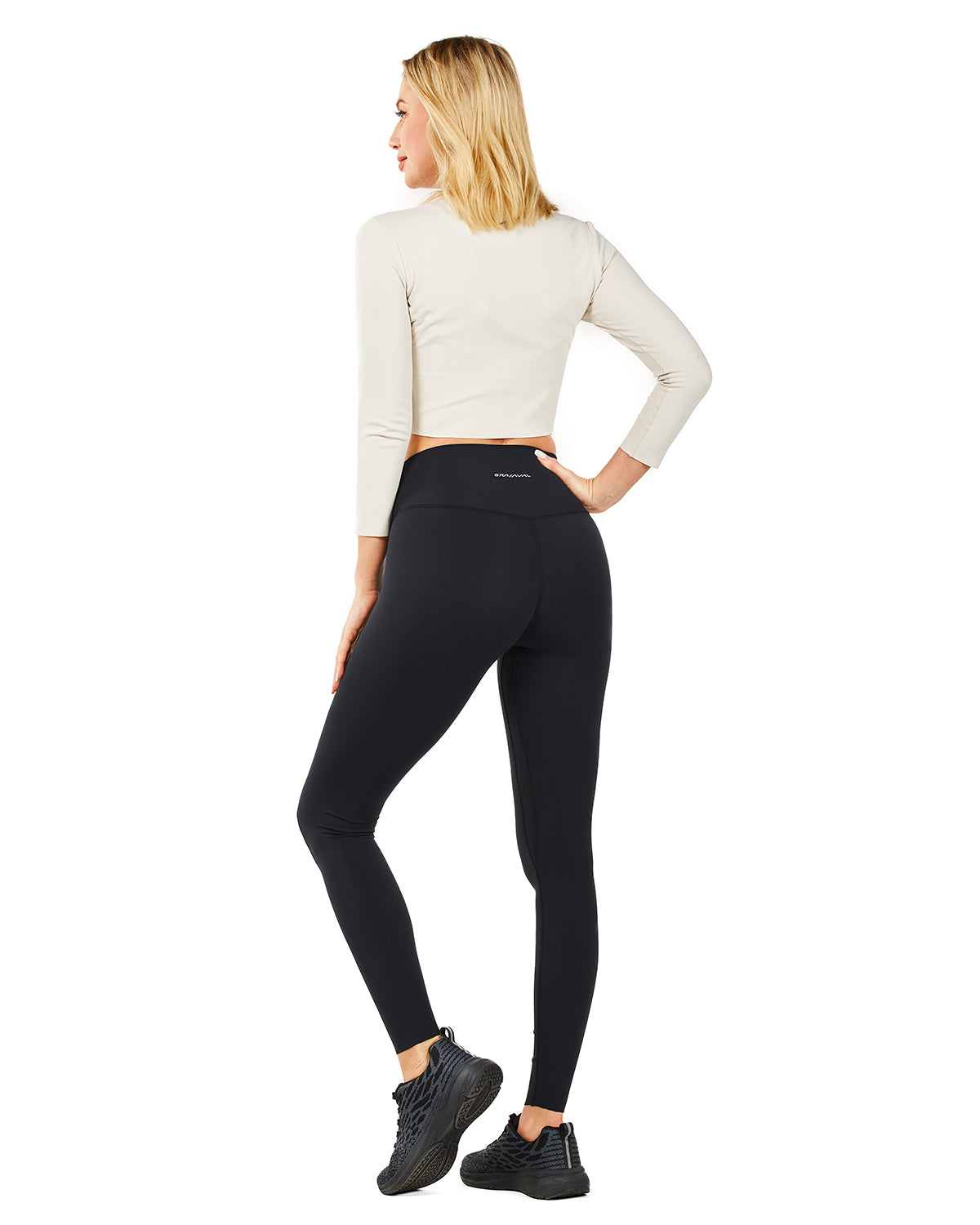 Women's High Waist Yoga Leggings, Sports Gym Workout Running Pants -Inseam 21" /25" /28"Black