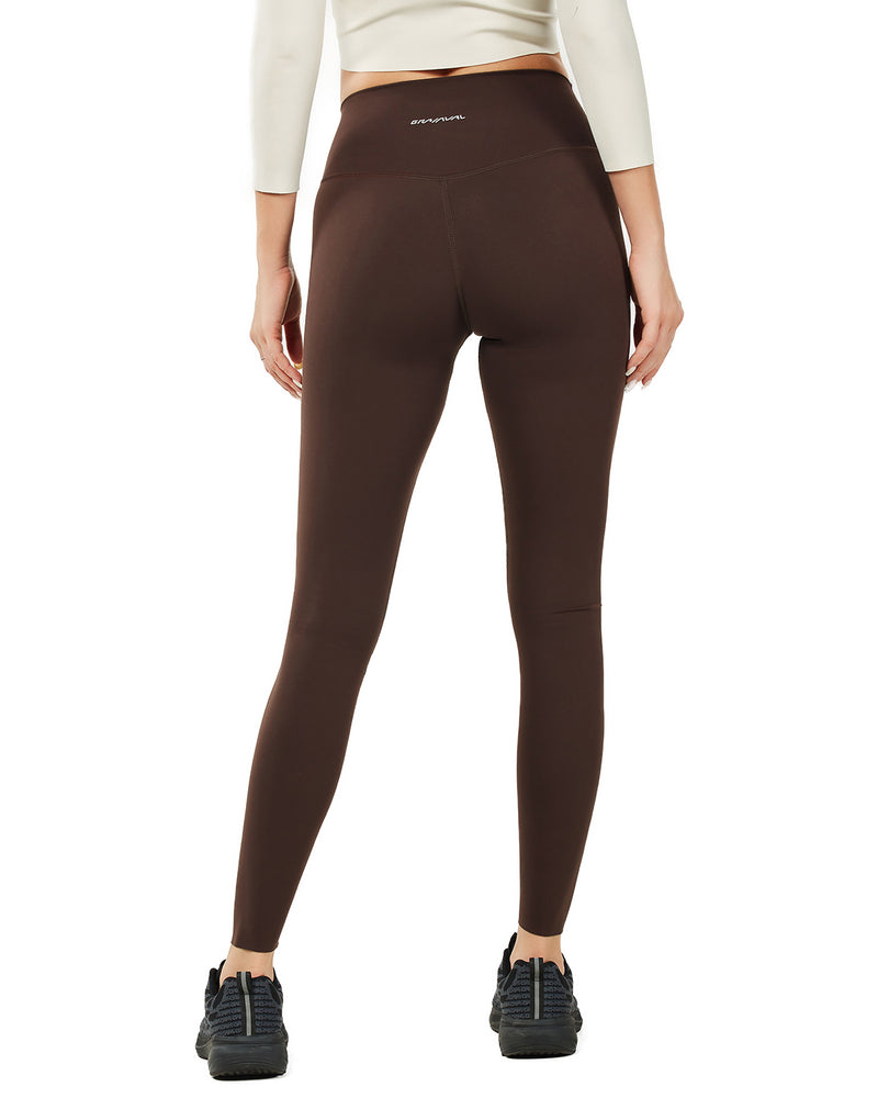 Women's High Waist Yoga Leggings, Sports Gym Workout Running Pants -Inseam 21" /25" /28"Brown