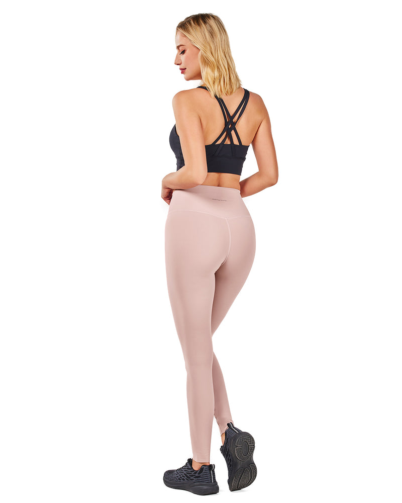 Women's High Waist Yoga Leggings, Sports Gym Workout Running Pants -Inseam 21" /25" /28"Pink