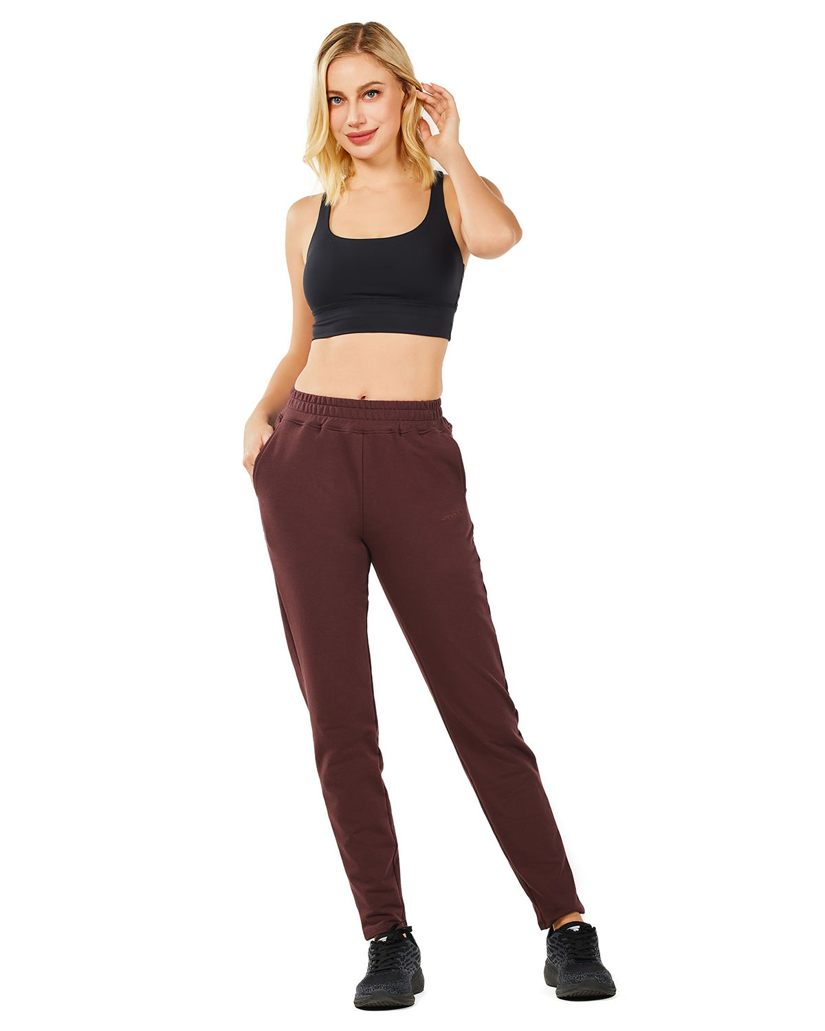 Women's Joggers Pants Midweight Running Sweatpants with Pockets Athletic Tapered Casual Pants for Workout,Lounge