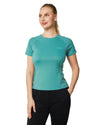 Womens Running T Shirts, Short Sleeves Crew Neck Tee Tops Athletic Workout Gym Yoga Sweatshirts Aqua Green