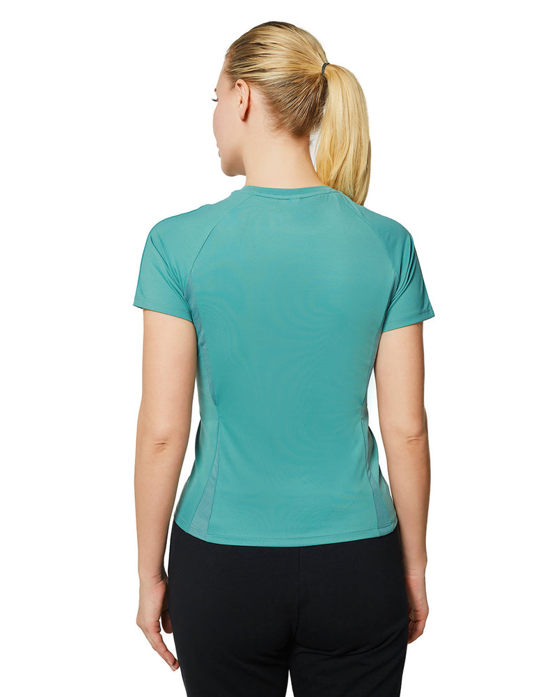 Womens Running T Shirts, Short Sleeves Crew Neck Tee Tops Athletic Workout Gym Yoga Sweatshirts Aqua Green