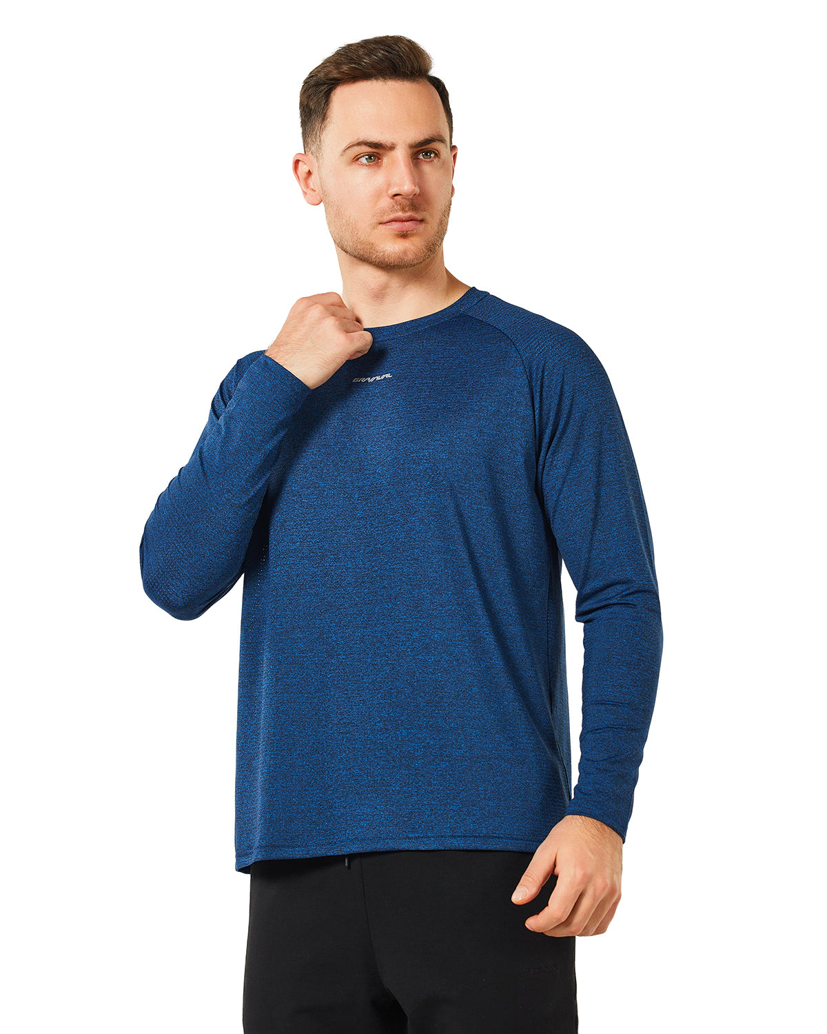 Running Shirts for Men Crew Neck Long Sleeve Quick Dry Gym Athletic Active T Shirt Moisture Wicking