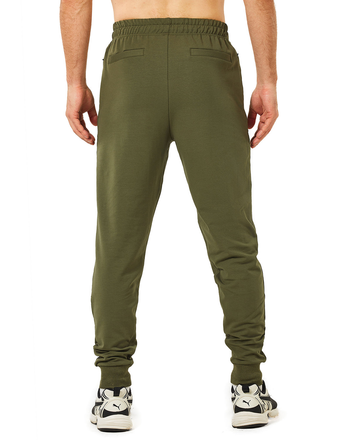 Men's Jogger Pants, Men's Gym Workout Comfortable Slim Fit Tapered Sweatpants with Zip Pocket