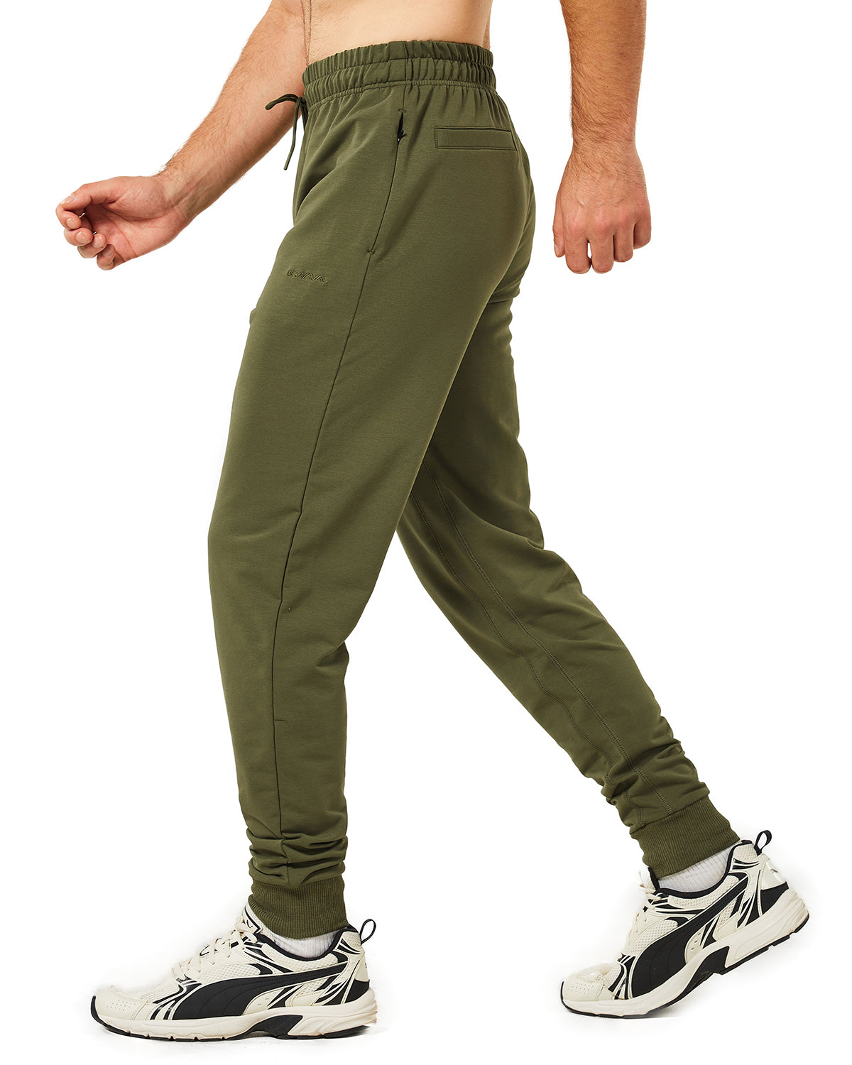 Men's Jogger Pants, Men's Gym Workout Comfortable Slim Fit Tapered Sweatpants with Zip Pocket