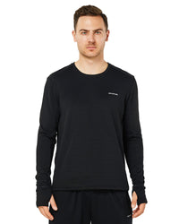 Men's Sweatshirt, Long Sleeve Crewneck , Running Fleece Pullover with Thumb Hole, Moisture Wicking & Breathable