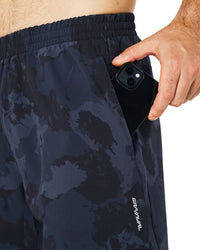 Running Shorts 6" Quick Dry Gym Athletic Workout Shorts for Men with Pockets Camo Black