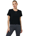 Womens Cropped T Shirts, Short Sleeves Crew Neck Tee Tops Athletic Workout Gym Yoga Sweatshirts