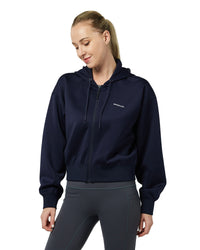 Women's Active Workout Long Sleeve Cropped Full Zip Up Hooded Hoodies Sweatshirts