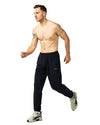 Mens 4-Way Stretch Comfy Athletic Pants Open Bottom - Track Hiking Golf Gym Workout Jogger Pants with Pockets