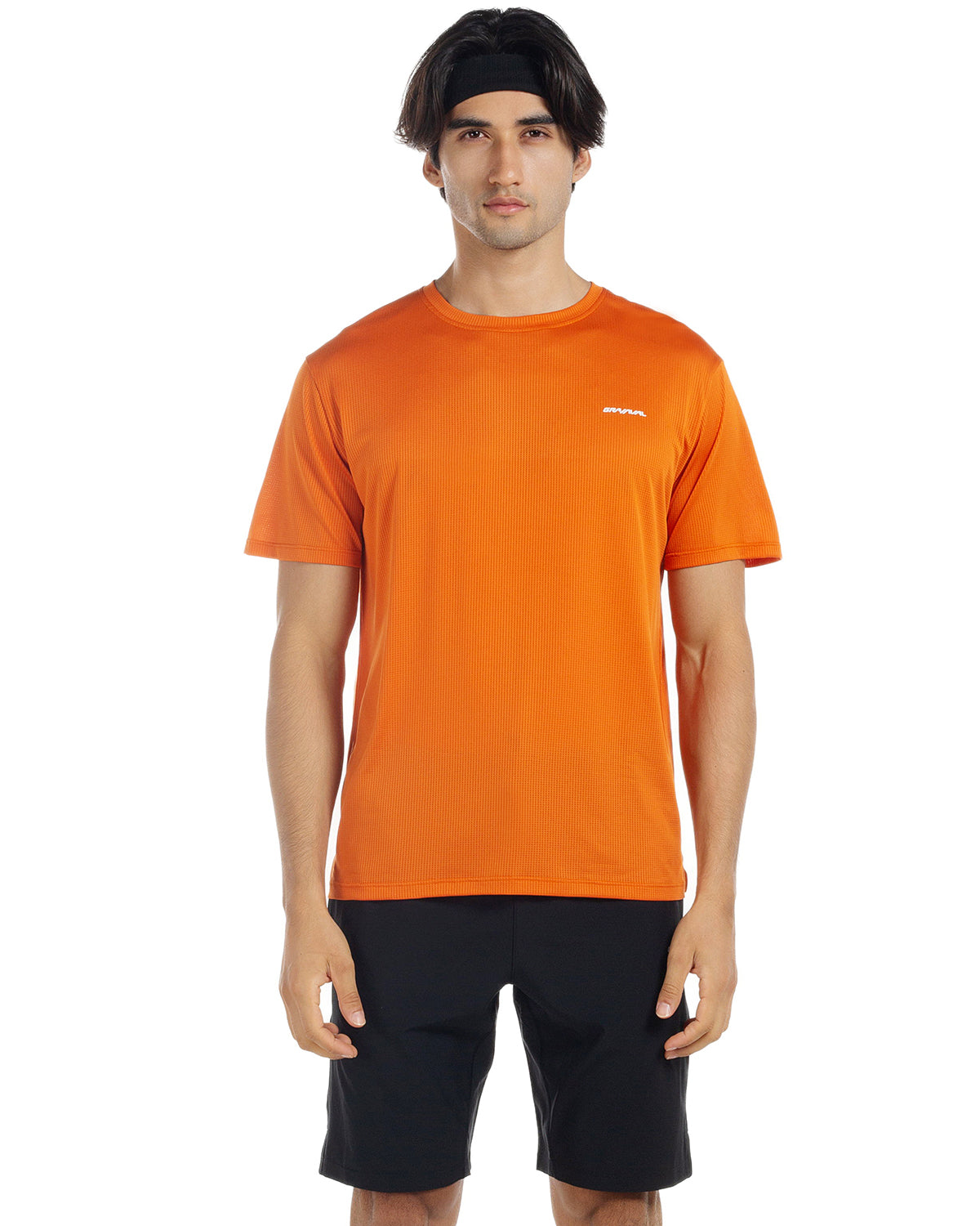 Men's Crew T-Shirt, Light Weight Dry-Fit Moisture Wicking Active Athletic Performance Burnt Orange